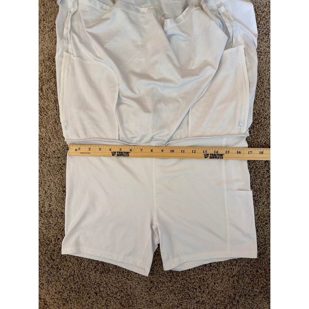 RBX Womens Camo Active Skort Grey White Tennis Golf Skirt Size Large Pockets - Picture 6 of 8